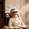 Eye Massager with Heat Air Compression & Vibration Voice Control 4 Massage Modes Wireless Music Playback Foldable Eye Massage Mask with Adjustable Int