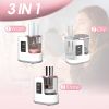 3 In 1 Electric Makeup Brush Cleaner USB Powered Automatic Brush Blender Machine with Timer Digital Display Cleaning Drying Brush Storage For All Type