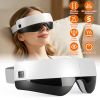 Eye Massager with Heat Air Compression & Vibration Voice Control 4 Massage Modes Wireless Music Playback Foldable Eye Massage Mask with Adjustable Int