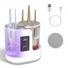 3 In 1 Electric Makeup Brush Cleaner USB Powered Automatic Brush Blender Machine with Timer Digital Display Cleaning Drying Brush Storage For All Type