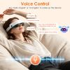 Eye Massager with Heat Air Compression & Vibration Voice Control 4 Massage Modes Wireless Music Playback Foldable Eye Massage Mask with Adjustable Int