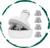 Smart Scalp Massager - Cordless Waterproof Handheld Head & Body Massage Device with 4 Modes for Hair Growth, Stress Relief & Relaxation (White)