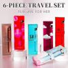 6pcs Travel Set, Women's Eau De Parfuma Spray, Long Lasting Fragrance, 6 Different Flavor, Perfect for Holiday Gifts, Dating, Daily Life, Parties
