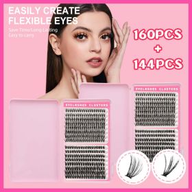 2026 New Hot-selling False Eyelashes -  304 Cluster Large Capacity False Eyelash Set for Beginners, Single Cluster Eyelash Extensions, Natural, Thick