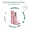 Set of 2. Rechargeable Facial & Eyebrow Hair Remover Set for Women, Painless Electric Trimmer with LED Light