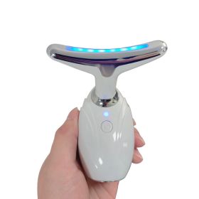 Facial Contour Massager & Neck Beauty Roller | Portable Cordless Skin Renewal Wand for Lotions and Serums | Triple Action Micro-Vibration