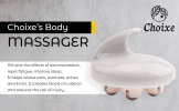 Ergonomic Rolling Body Massager - Deep Tissue Cellulite Massager Roller with Stainless Steel Beads for Pain Relief, Muscle Tension, Lymphatic Drainage