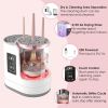 3 In 1 Electric Makeup Brush Cleaner USB Powered Automatic Brush Blender Machine with Timer Digital Display Cleaning Drying Brush Storage For All Type