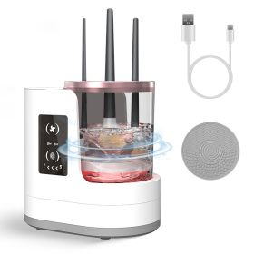 3 In 1 Electric Makeup Brush Cleaner USB Powered Automatic Brush Blender Machine with Timer Digital Display Cleaning Drying Brush Storage For All Type