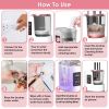 3 In 1 Electric Makeup Brush Cleaner USB Powered Automatic Brush Blender Machine with Timer Digital Display Cleaning Drying Brush Storage For All Type