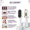 Multi-Functional 3-in-1 Scalp Massager & Hair Oil Applicator Brush | Cordless Electric Red & Blue Light Therapy Comb | Rechargeable & Portable Head Ma