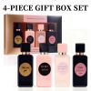 4-Piece Women's Perfume Gift Set (0.68oz Each ) - 4Long-Lasting Sweet & Fresh Scents, The Perfect Holiday, Date & Party Gift