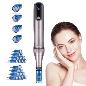 Microneedling Pen M8S, Electric Derma Pen with 20PCS Anti-Backflow Cartridges