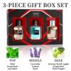 3-piece set Fragrance Men's Eau De Toilette Spray Cologne - Woody & Spicy Masculine Scent - With Cranberry