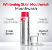 Stain Removing Whitening Mouthwash, Alcohol Free Daily Oral Care Rinse for Fresh Breath, Mild Gentle Clean Formula to Reduce Surface Stains