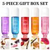 5-Piece Women's Hair & Body Perfume Spray Gift Set (5x3.4 Oz) - 5 Long-Lasting Sweet & Fresh Scents, Perfect Holiday & Date Gift