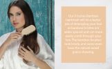 Natural Wooden Detangling Hair Brush - Eco-Friendly Bamboo Bristles & Cushion Scalp Massage Brush for All Hair Types, Prevents Static & Breakage