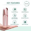 Rechargeable Eyebrow Hair Remover - Painless USB Electric Trimmer with LED Light