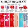 6pcs Travel Set, Women's Eau De Parfuma Spray, Long Lasting Fragrance, 6 Different Flavor, Perfect for Holiday Gifts, Dating, Daily Life, Parties
