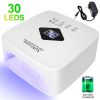 Rechargeable UV LED Nail Lamp With Automatic Sensing 30LEDS Cordless Nail Dryer for Curing Gel PolishProfessional Manicure Tool