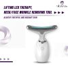 Facial Contour Massager & Neck Beauty Roller | Portable Cordless Skin Renewal Wand for Lotions and Serums | Triple Action Micro-Vibration