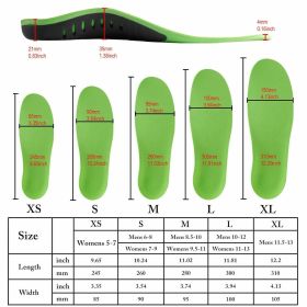 Orthotic Shoe Insoles Inserts Flat Feet High Arch Support For Plantar Fasciitis (size: small)