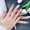 2026 Gothic Charm Exquisitely Crafted Wearable Nails - Valentine's Day Short Square Press-on Fake Nail Set. Handmade Fake Nail Tips