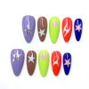 2026 Gothic Charm Press-on Nails, Valentine's Day Short Almond-shaped Press-on False Nail Set. Handmade False Nail Tips