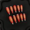 2026 Gothic Charm Wearable Nails, Valentine's Day Medium Almond-shaped Press-on False Nail Set. Handmade false nail pieces