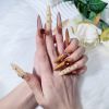 2026 Gothic Charm Finely Crafted Wearable Nails - Valentine's Day Long Oval Press-on Fake Nail Set. Handmade Fake Nail Plates