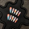 2026 Gothic Charm Press-on Nails, Valentine's Day Medium Almond-shaped Press-on False Nails Set. Handmade false nail pieces
