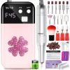 Nail Drill, Portable Electric Nail File 45000RPM, Rechargeable Nail Drill Professional with Bits & Base, for Acrylic Gel Nails, E-File Machine