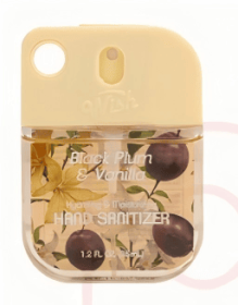 Wish Liquid Hand Sanitizer Spray 1.2oz with PDQ (60381-40pic: 60381-BLACK_PLUM_VANILLA-1)