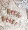 2026 Gothic Charm Exquisitely Crafted Press-on Nails , Valentine's Day Short Square Press-on False Nail Set. Handmade false nail pieces