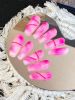 2026 Gothic Charm Exquisitely Crafted Wearable Nails - Valentine's Day Medium Square Press-on False Nail Set. Handmade false nail pieces