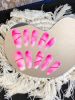 2026 Gothic Charm Exquisitely Crafted Wearable Nails - Valentine's Day Medium Square Press-on False Nail Set. Handmade false nail pieces