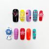 2026 Gothic charm carefully crafted wearable nails, Valentine's Day short square press-on false nail set, hand-made false nail pieces