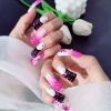 2026 Gothic charm finely crafted wearable nails, Valentine's Day long duck-bill press-on false nail set, handcrafted false nail pieces