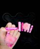 2026 Gothic charm carefully crafted wearable nails, Valentine's Day long square press-on false nail set, hand-made false nail pieces