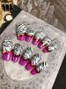 2026 Gothic Charm Exquisitely Crafted Press-on Nails - Valentine's Day Medium Square Press-on Fake Nail Set. Handmade Fake Nail Tips