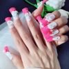 2026 Gothic Charm Finely Crafted Wearable Nails - Valentine's Day Long Duckbill Press-on Fake Nail Set. Handmade Fake Nail Plates
