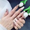 2026 Gothic Charm Exquisitely Crafted Wearable Nails - Valentine's Day Short Square Press-on Fake Nail Set. Handmade Fake Nail Tips