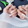 2026 Gothic Charm Exquisitely Crafted Wearable Nails - Valentine's Day Short Square Press-on Fake Nail Set. Handmade Fake Nail Tips