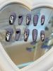 2026 Gothic Charm Finely Crafted Wearable Nails - Valentine's Day Short Square Press-on Fake Nail Set. Handmade Fake Nail Plates