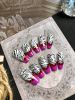 2026 Gothic Charm Exquisitely Crafted Press-on Nails - Valentine's Day Medium Square Press-on Fake Nail Set. Handmade Fake Nail Tips