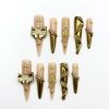 2026 Gothic-style charming press-on nails, Valentine's Day long almond-shaped press-on false nail set, handcrafted false nail pieces