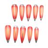 2026 Gothic Charm Wearable Nails, Valentine's Day Medium Almond-shaped Press-on False Nail Set. Handmade false nail pieces