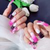 2026 Gothic charm finely crafted wearable nails, Valentine's Day long duck-bill press-on false nail set, handcrafted false nail pieces