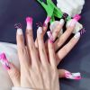 2026 Gothic charm finely crafted wearable nails, Valentine's Day long duck-bill press-on false nail set, handcrafted false nail pieces