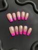 2026 Gothic Charm Exquisitely Crafted Wearable Nails â€“ Valentine's Day Short Square Press-on Fake Nail Set. Handmade fake nail pieces